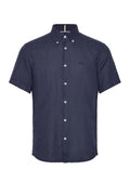CAMISA DE LINO MANGA CORTA SLIM FIT