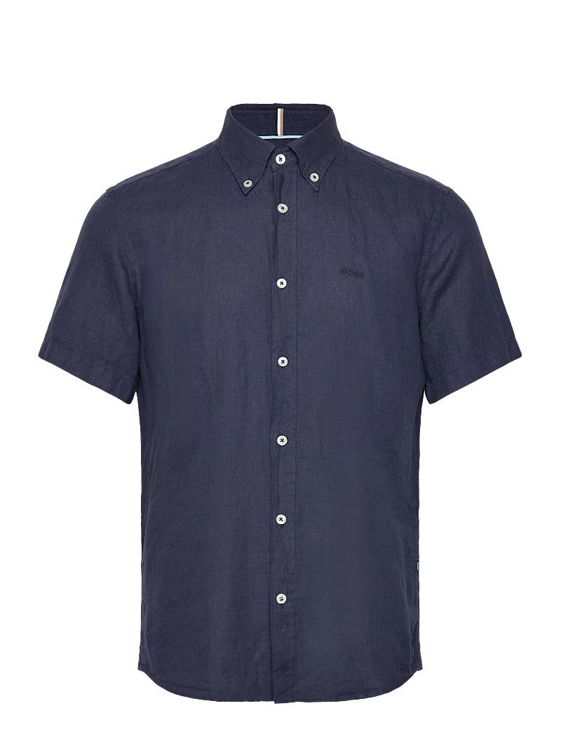 CAMISA DE LINO MANGA CORTA SLIM FIT