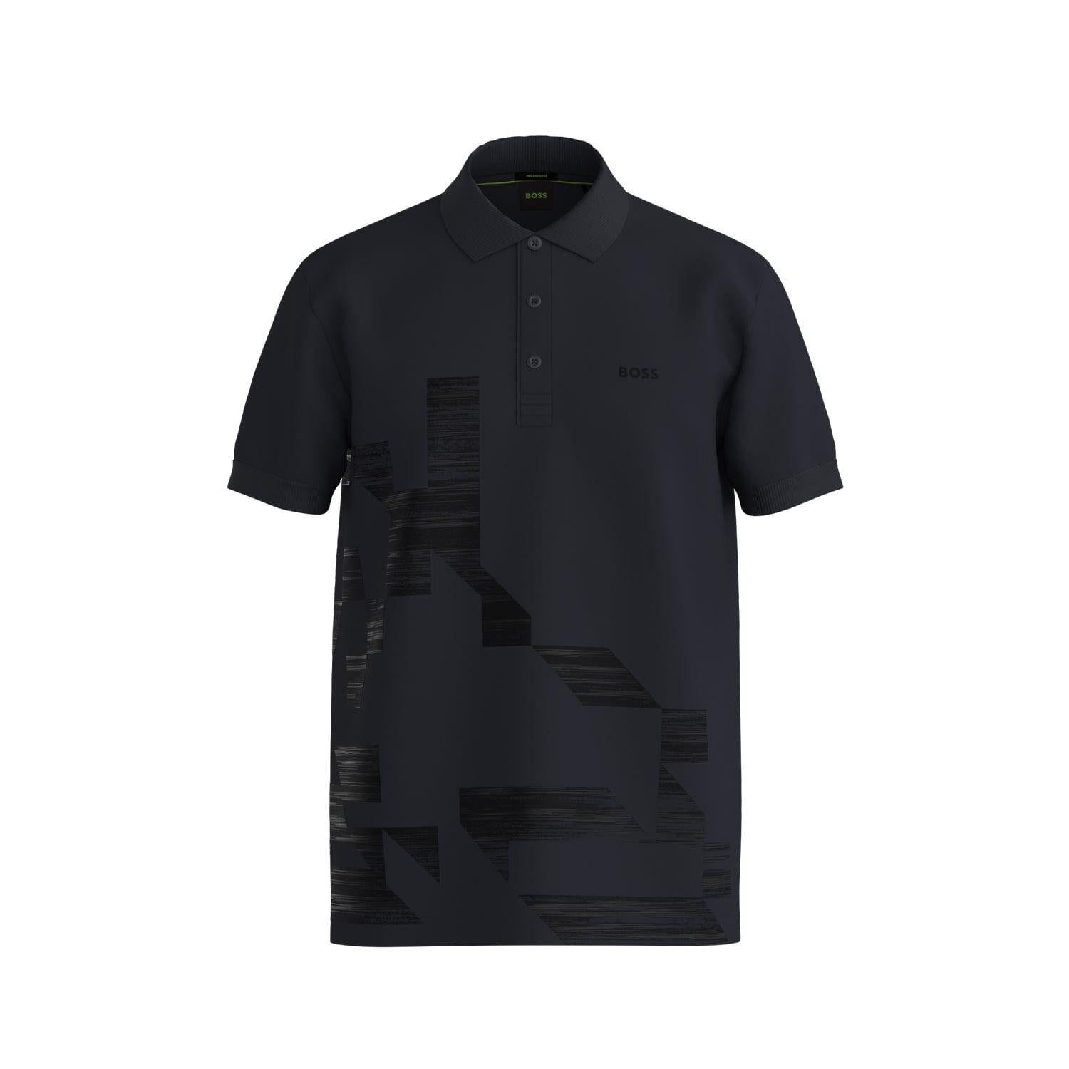 CHEMISE BOSS AZUL OSCURO ESTAMPADA REGULAR