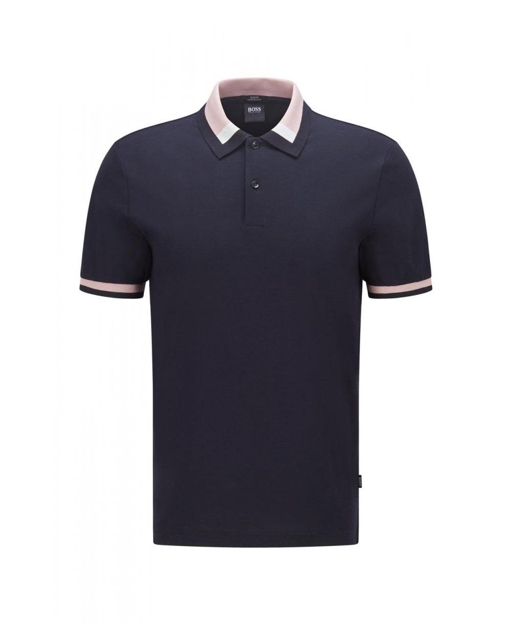 CHEMISE BOSS AZUL Y ROSADO SLIM FIT