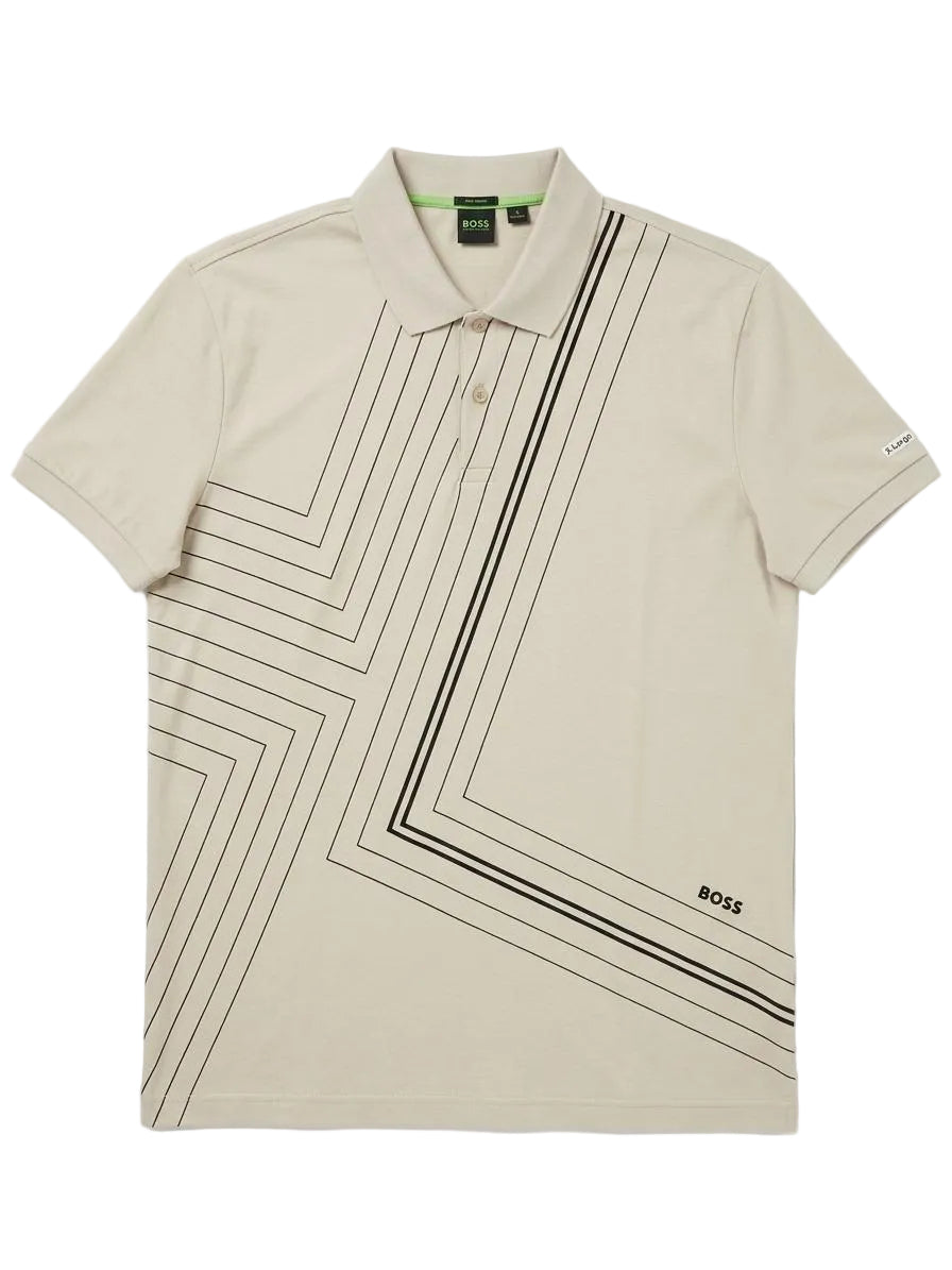 CHEMISE BOSS BEIGE CON RAYAS REGULAR