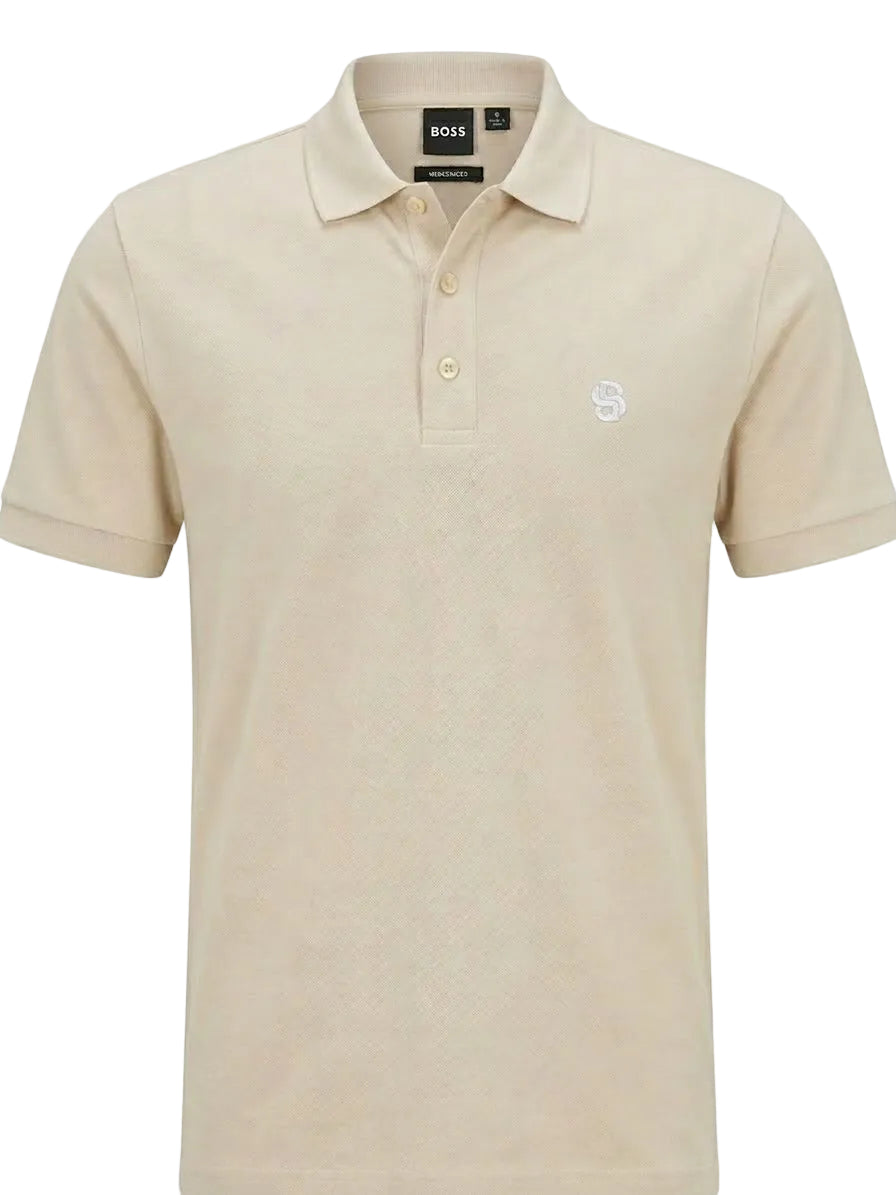 CHEMISE BOSS BEIGE MERCERISED