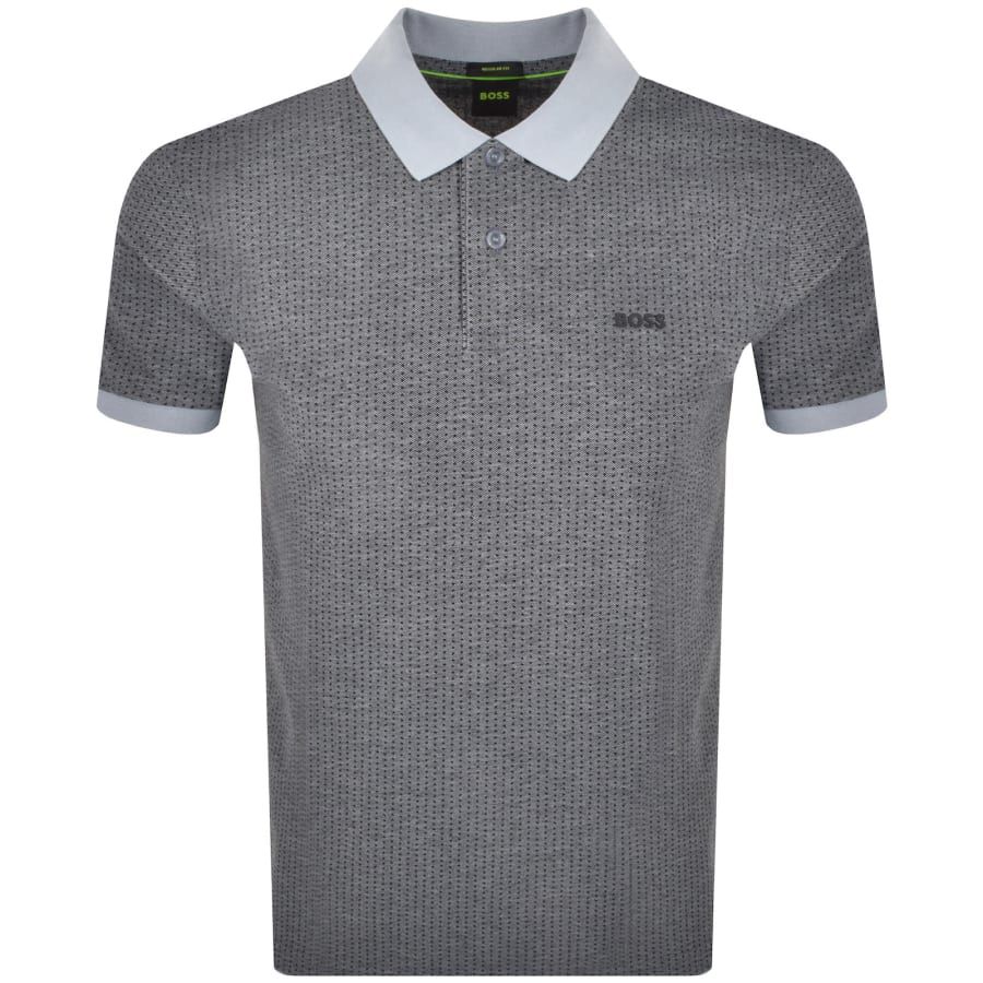 CHEMISE BOSS GRIS CON PUNTOS NEGROS