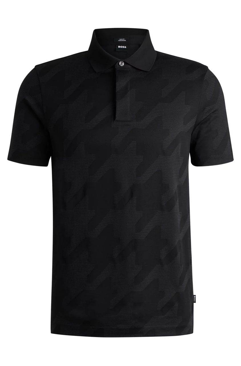 CHEMISE BOSS NEGRA CON ESTAMPADO SLIM FIT