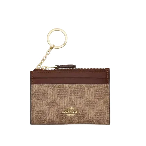 PORTA TARJETA COACH CW870 TAN BROWN