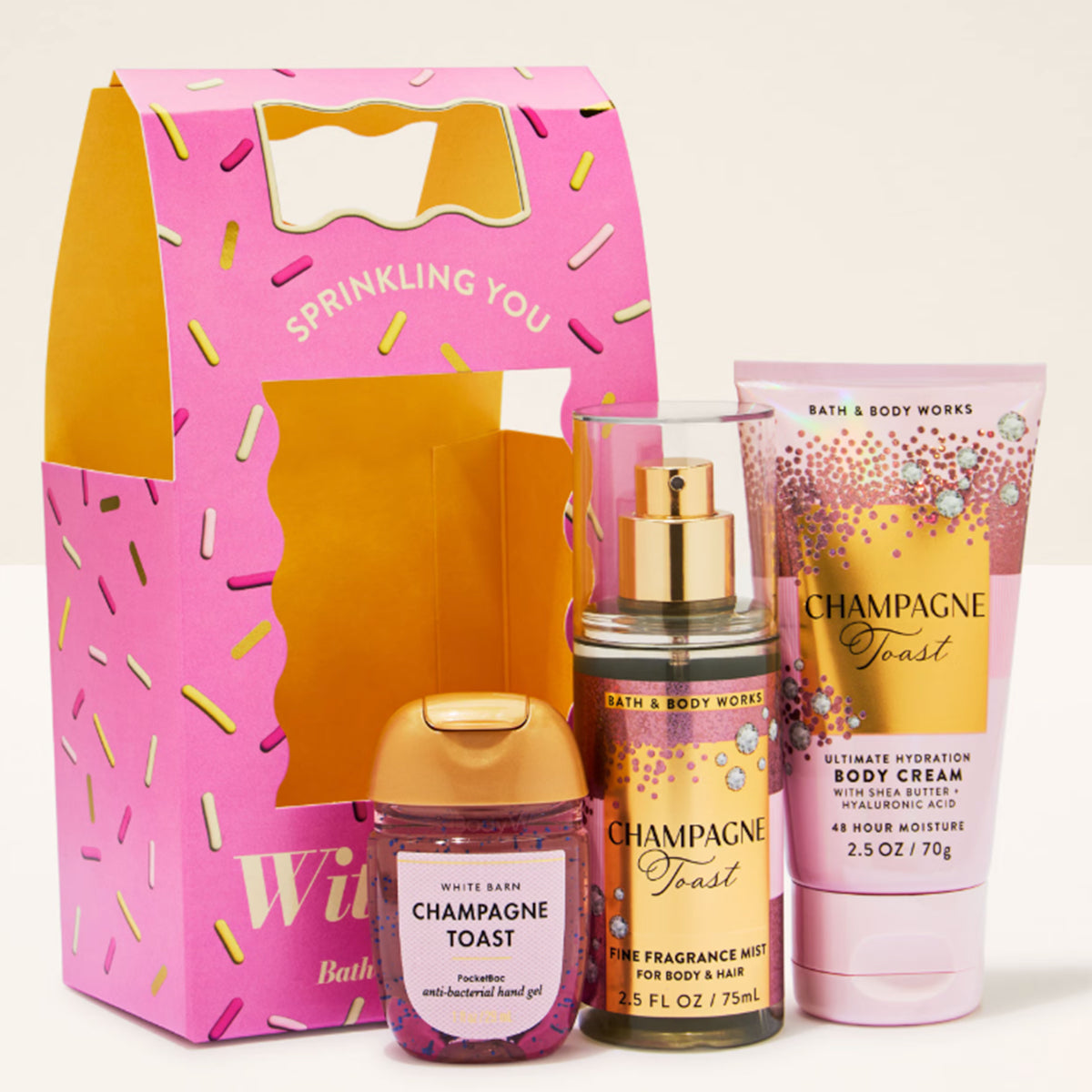 MINI SET BATH AND BODY CHAMPAGNE TOAST