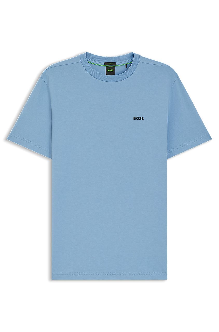 FRANELA BOSS AZUL MINIMALISTA STRETCH