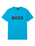 FRANELA BOSS AZUL TURQUESA CON TEXTURA REGULAR