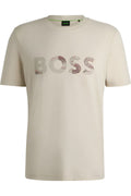 FRANELA BOSS BEIGE CON ESTAMPADO REGULAR