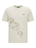 FRANELA BOSS BEIGE ESTAMPADO EFECTO REFLECTIVO STRECTH