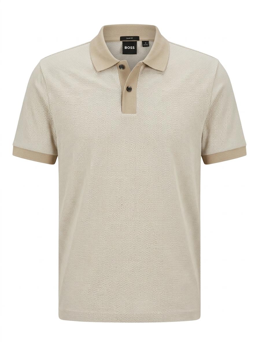 FRANELA BOSS BEIGE SLIM FIT