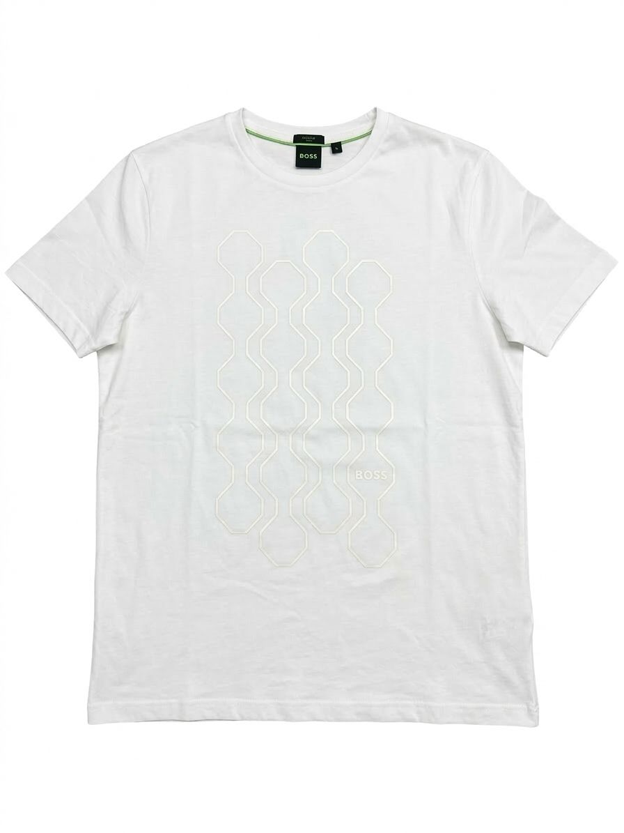 FRANELA BOSS BLANCA CON ESTAMPADO STRECTH