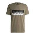 FRANELA BOSS MARRON CON ESTAMPADO STRETCH