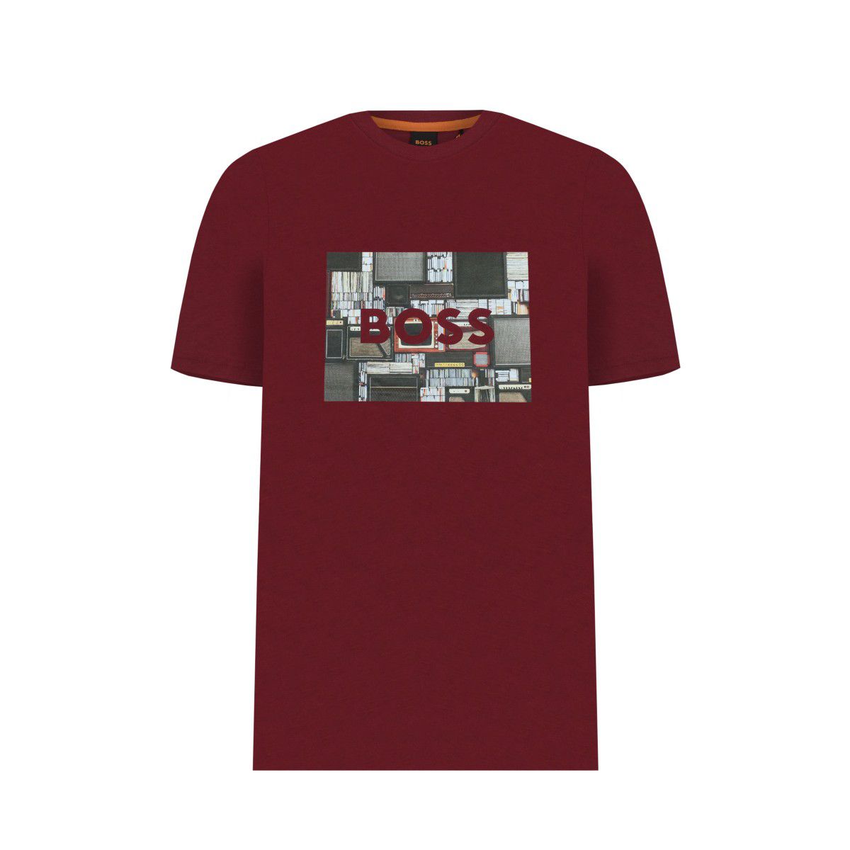 FRANELA BOSS ROJA CON ESTAMPADO REGULAR