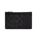 PORTA TARJETA COACH CV764 CHARCOAL BLACK
