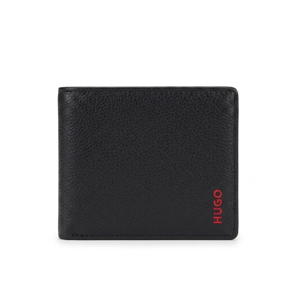 BILLETERA BOSS NEGRO Y ROJO