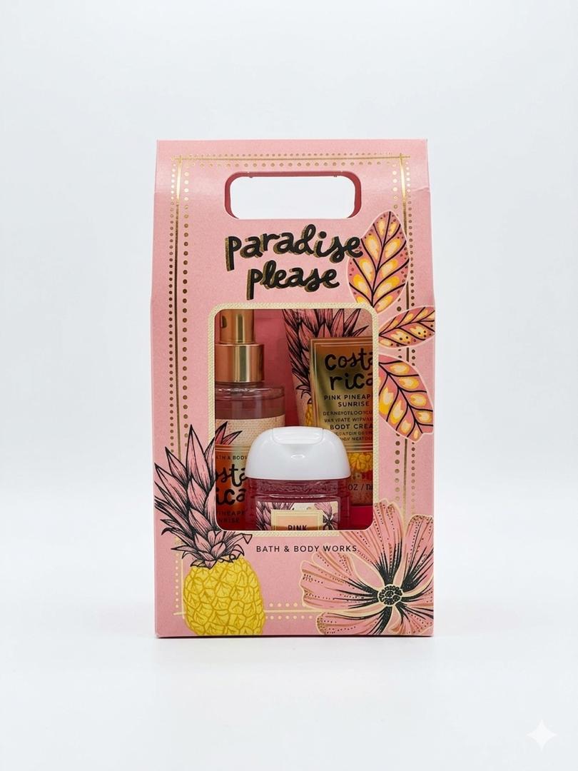 MINI SET BATH AND BODY PINK PINEAPPLE SUNRISE