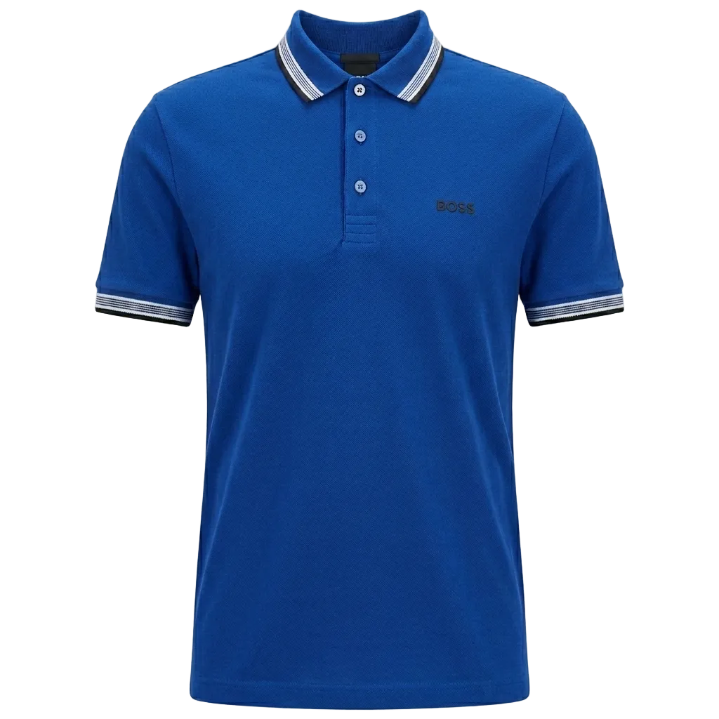 CHEMISE BOSS AZUL CON LÍNEAS REGULAR FIT