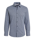 CAMISA BOSS AZUL CON BLANCO SLIM FIT