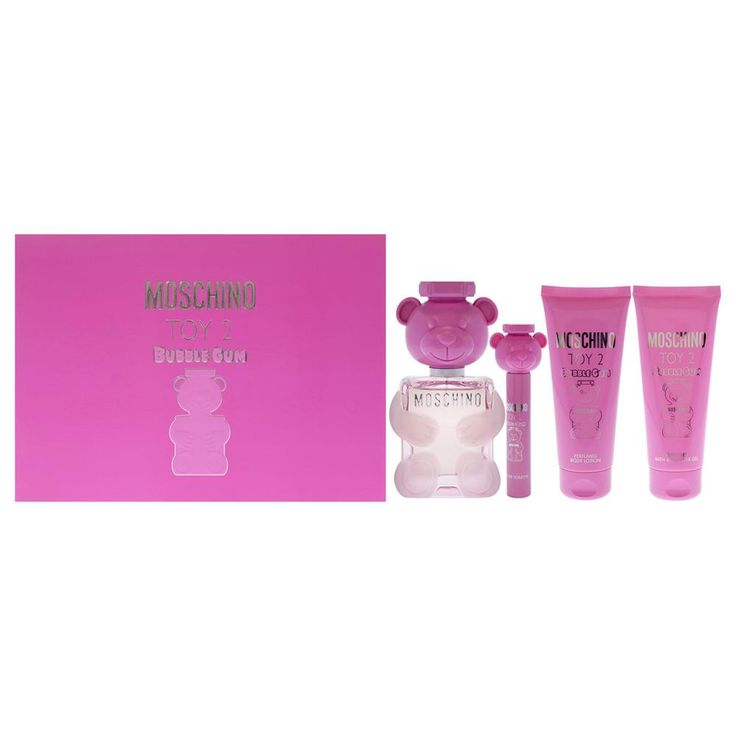 MOSCHINO SET TOUY 2 BUBBLE GUM 4 PCS  W