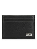TARJETERO BOSS NEGRO Y PLATEADO